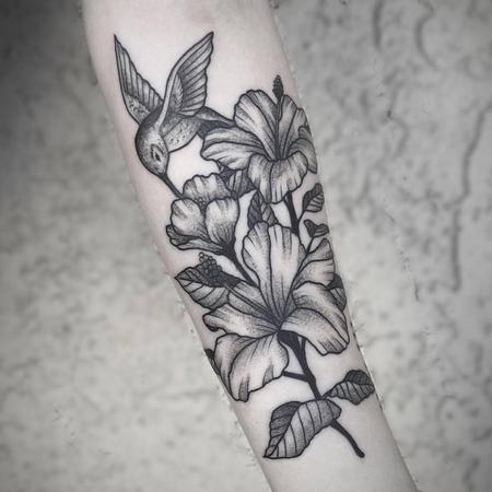 Tattoos - stipple floral  - 117135